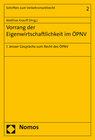 Buchcover Vorrang der Eigenwirtschaftlichkeit im ÖPNV