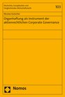 Buchcover Organhaftung als Instrument der aktienrechtlichen Corporate Governance