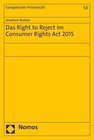 Buchcover Das Right to Reject im Consumer Rights Act 2015