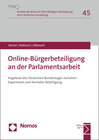 Buchcover Online-Bürgerbeteiligung an der Parlamentsarbeit