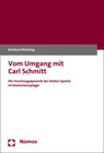 Buchcover Vom Umgang mit Carl Schmitt