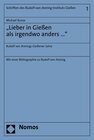 Buchcover "Lieber in Gießen als irgendwo anders ..."