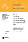 Buchcover Person - Selbsthilfe - Genossenschaft - Sozialversicherung - Neo-Korporatismus - Staat