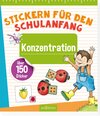 Buchcover Stickern für den Schulanfang - Konzentration