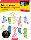 Buchcover Mein Lernblock für den Kindergarten – Denkspiele