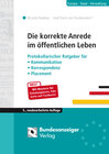 Buchcover Die korrekte Anrede im öffentlichen Leben