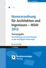 Buchcover Honorarordnung für Architekten und Ingenieure - HOAI
