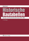 Buchcover Historische Bautabellen