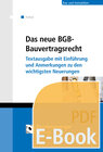 Buchcover Das neue BGB-Bauvertragsrecht (E-Book)