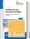 Buchcover Handbuch für den Bausachverständigen (E-Book)