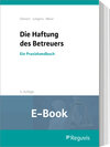 Buchcover Die Haftung des Betreuers (E-Book)