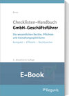 Buchcover Checklisten Handbuch GmbH-Geschäftsführer (E-Book)