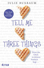 Buchcover Tell me three things