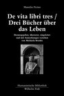 Buchcover De vita libri tres / Drei Bücher über das Leben