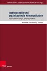 Buchcover Institutionelle und organisationale Kommunikation