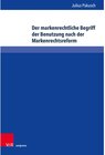 Buchcover Der markenrechtliche Begriff der Benutzung nach der Markenrechtsreform / Schriften zum deutschen und internationalen Persönlichkeits- und Immaterialgü