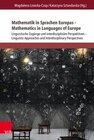 Buchcover Mathematik in Sprachen Europas - Mathematics in Languages of Europe / Interdisziplinäre Verortungen der Angewandten Linguistik -  (ePub)