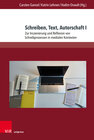 Buchcover Schreiben, Text, Autorschaft I