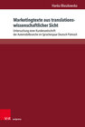 Buchcover Marketingtexte aus translationswissenschaftlicher Sicht