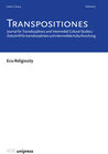 Buchcover TRANSPOSITIONES 2024 Vol. 3, Issue 1: Eco-Religiosity