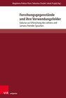 Buchcover Forschungsgegenstände und ihre Verwendungsfelder