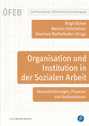 Buchcover Organisation und Institution in der Sozialen Arbeit