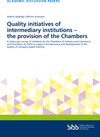 Buchcover Quality initiatives of intermediary institutions – the provision of the Chambers