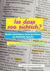 Buchcover Iss dass soo richtich?