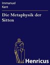 Buchcover Die Metaphysik der Sitten