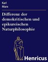 Buchcover Differenz der demokritischen und epikureischen Naturphilosophie