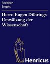 Buchcover Herrn Eugen Dührings Umwälzung der Wissenschaft