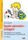 Buchcover Sprache untersuchen - so klappt's! / 3./4. Klasse - Kopiervorlagen mit Lösungen
