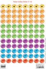 Buchcover Würfel, Sticker, Stempel - Sticker / Noten-Smiley-Sticker (1-6)