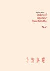 Buchcover Index of Japanese Swordsmiths N-Z