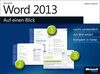 Buchcover Microsoft Word 2013 auf einen Blick