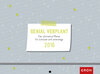 Buchcover Genial Verplant 2016 - Wochenplaner zum Aufhängen und Mitnehmen, 3 Spalten, mit Ferienterminen, Froschtasche, Platz für Adressen, Geburtstage und Notizen