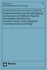 Buchcover Direkte Demokratie unter Berücksichtigung der Kommunen der Weimarer Republik, überarbeiteter Nachdruck von Lee Seifert G