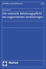 Buchcover Die notarielle Belehrungspflicht bei ungesicherten Vorleistungen