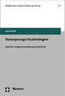 Buchcover Statuspassage Studienbeginn