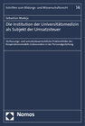 Buchcover Die Institution der Universitätsmedizin als Subjekt der Umsatzsteuer