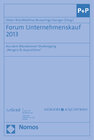 Buchcover Forum Unternehmenskauf 2013