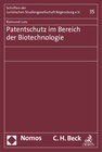 Buchcover Patentschutz im Bereich der Biotechnologie
