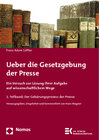 Buchcover Ueber die Gesetzgebung der Presse