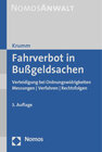 Buchcover Fahrverbot in Bußgeldsachen