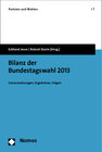 Buchcover Bilanz der Bundestagswahl 2013