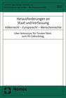 Buchcover Herausforderungen an Staat und Verfassung