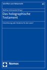 Buchcover Das holographische Testament