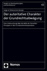 Buchcover Der autoritative Charakter der Grundrechtsabwägung