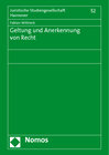 Buchcover Geltung und Anerkennung von Recht