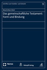 Buchcover Das gemeinschaftliche Testament: Form und Bindung